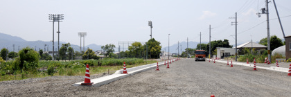難波野のバイパス工事現場