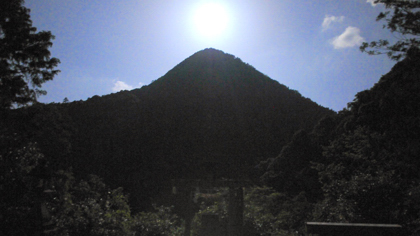 日室岳に沈む夕陽